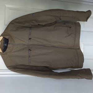 Men's Size XXL, 5 pocket Cafe Racer/Bomber Style Jacket. Tan color